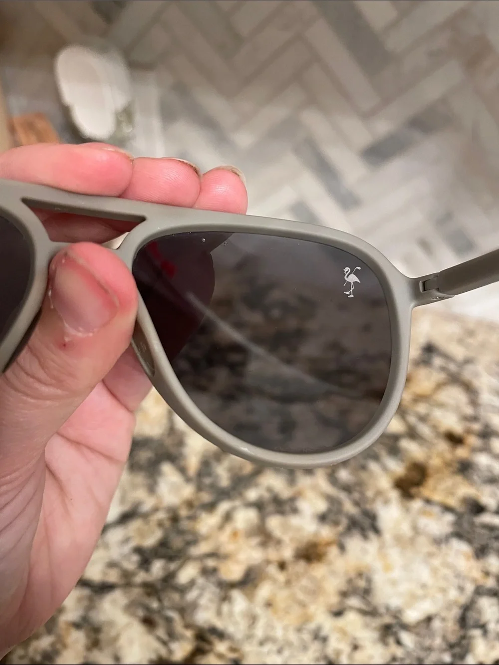 Goodr Men's Matte Gray Aviator Sunglasses